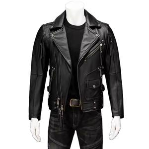 Customized Design Motorbike Leather <b>Jackets</b> Zip up Simple Outdoor Casual Wear Winter Windbreaker Leather Fashion <b>Jackets</b> - Product Image 1