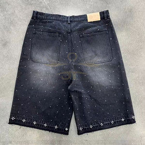 Short en strass sur mesure de nouveau style Short en strass de couleur unie à vendre Short en strass fabriqué au Pakistan - Product Image 3