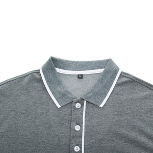 Top Venta de algodón de manga corta para hombre para camiseta Polo hecha a medida con diseño de cuello vuelto Impresión digital - Product Image 3