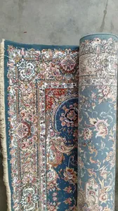 Alfombra persa bordada de calidad de exportación India Alfombra de seda sobre seda para uso en el hogar y la Oficina del fabricante y proveedor indio - Product Image 4