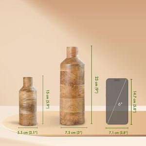Jarrón de Madera Transparente de Bajo Costo, Estilo Moderno Rústico, Ecológico, Duradero, Hecho a Mano, para Decoración de Mesa o Esquina, M/S - Product Image 5