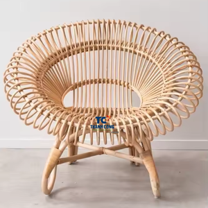 Chaise en rotin naturel en forme de fleur la plus vendue Mobilier de maison conçu pour la décoration et des sièges confortables dans le salon - Product Image 2