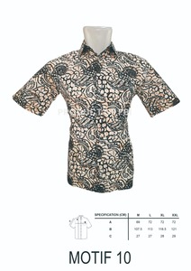 Indonesia Catton mano estampado manga corta Batik camisa alta calidad 100% algodón Batik exportación para hombres - Product Image 2