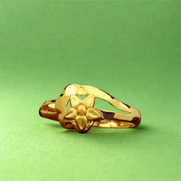 Cincin Pertunangan Pernikahan Emas Kuning Bunga Enam Kelopak Klasik |   Desain 2 Gram yang Stylish untuk Pemakaian Sehari-hari |   Perhiasan Wanita