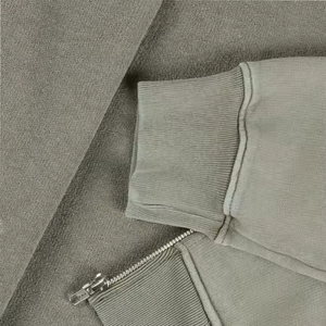 Sweat-shirts unisexes à fermeture éclair 100% coton, en molleton/éponge française, respirants, séchage rapide, coupe classique - Product Image 3