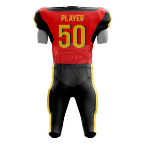 Uniforme de fútbol americano transpirable superventas, conjuntos personalizados de alta calidad con mangas cortas - Product Image 3