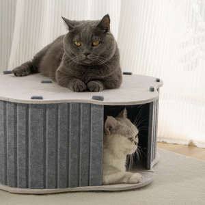 Tahan lama rumah kucing terintegrasi bermain & tidur terowongan bersembunyi lubang pola Solid stok tersedia grosir bahan merasa sarang kucing - Product Image 5
