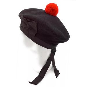 Boina de lana a cuadros con lazo negro y pompón, gorro de invierno unisex con diseño a cuadros, estilo inglés, 54-56 cm, para adultos - Product Image 6