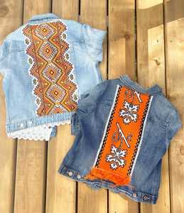 Haute qualité dessin animé conception surdimensionné femmes Denim vestes OC1043 Patchwork dentelle doux Denim coupe ample femmes vestes - Product Image 1