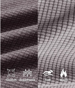 Sweat à capuche de golf athlétique pour homme, hiver, chaud, léger, polaire, poche kangourou, taille XXS, texture quadrillée, uni - Product Image 4