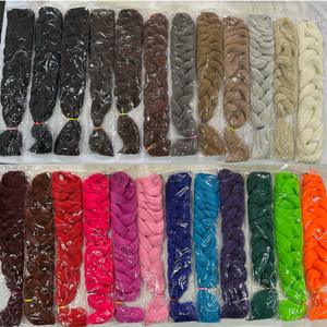 Cabello Sintético para Trenzas de Crochet JINRUILI <span class=keywords><strong>Kanekalon</strong></span> de Baja Temperatura Ignífugo Suave Fácil de Trenzar Cabello para Trenzas Jumbo 165g - Product Image 1