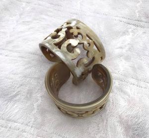 Pulsera de cuerno de búfalo marrón negro pulido de la mejor calidad, brazalete ancho Natural Simple, brazalete de estilo Animal, brazalete de Animal marrón negro - Product Image 3