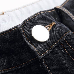 "men's <b>shorts</b> <b>shorts</b> for men Black with grey washed Denim Knee Length <b>Slim</b> <b>Fit</b> Casual Summer Wear" - Product Image 3