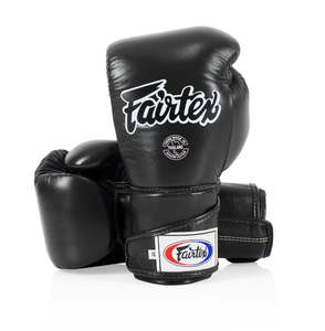Guantes de boxeo Fairtex BGV6 Premium de cuero de alta calidad con estilo de combate angular con cierre completo de muñeca logotipo personalizado para deportes - Product Image 1