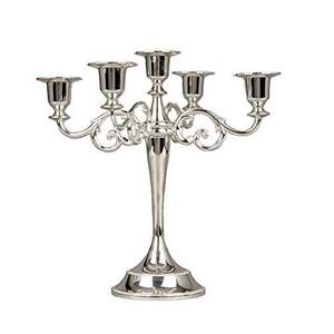 Elegantes candelabros de metal para decoración de mesa de comedor e ideas románticas de centro de recepción de bodas - Product Image 4