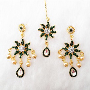 Ensemble de collier de mariée de luxe, couleur, pour femmes, cristal, strass, vintage, mariage, fiançailles, fête, cadeau, bijoux, boucles d'oreilles, coiffe - Product Image 2