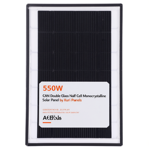 Panel Solar Monocristalino de Doble Vidrio y Media Celda de 550W de Xuri Solar - Product Image 2