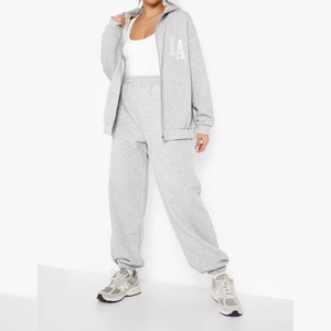 Chándal Oem con cremallera, ropa de calle holgada con cremallera para correr, chándal holgado de gran tamaño - Product Image 2