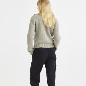 2025 Joggers de entrenamiento de algodón de cintura alta para mujer con diseño de logotipo personalizado estilo frontal plano al por mayor para deportes de gimnasio - Product Image 3