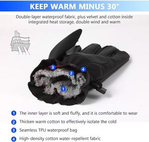 ถุงมือแฟชั่นสำหรับกลางแจ้งแบบเต็มนิ้วถุงมือถักสำหรับฤดูหนาว - Product Image 5