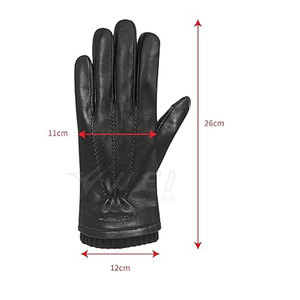 Guantes de Invierno de Cuero con Pantalla Táctil para Hombre, Acabado Premium, Ecológicos, Transpirables, Cómodos, Ideales para Actividades al Aire Libre y Uso Diario - Product Image 4