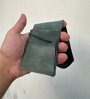 Dompet Kulit Sapi Asli Gaya Vintage Buatan Tangan Crazy Horse Anwar Enterprises Kulit Asli Ramah Lingkungan Model Pendek dengan Kancing
