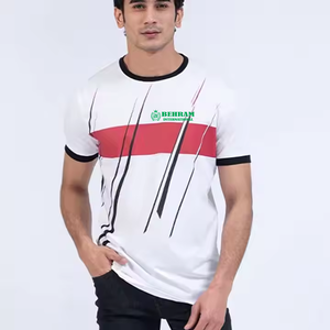 T-shirt d'été en polyester/coton à col rond, coupe classique, grandes tailles pour hommes, personnalisable, haute qualité, écologique, séchage rapide, anti-boulochage - Product Image 6