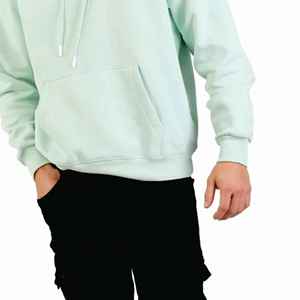 Sudadera con Capucha Extra Grande para Hombre, Diseño Moderno, Logotipo Personalizado, Algodón, Color Sólido, Estilo Urbano, Lavado Ácido, con Cierre - Product Image 2