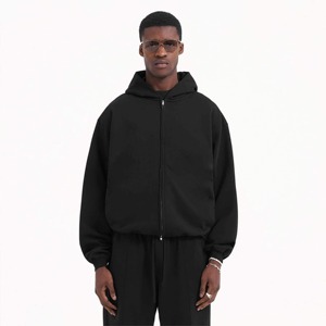 Sudaderas con Cremallera para Hombre Hechas en Fábrica, Básicas, de Algodón Mezclado, con Logotipo Personalizado, Venta al por Mayor, Ropa Casual - Product Image 1