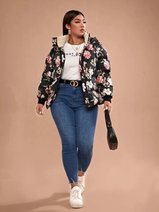 เสื้อแจ็คเก็ตพัฟเฟอร์ผู้หญิงแบบใหม่สำหรับฤดูหนาว สีพื้น สวมใส่สบาย อุ่น กันลม ระบายอากาศได้ดี มีฮู้ด หนา สไตล์สตรีทแวร์ เทคนิคการทอผ้า - Product Image 4