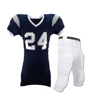 Uniforme de fútbol americano de poliéster 100% de alta calidad, sublimación personalizada, diseño de manga corta, conjuntos de equipo de talla grande transpirables - Product Image 4