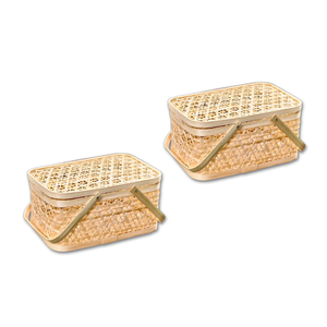 ผลิตภัณฑ์ชั้นนำส่งออกจากเวียดนามที่เป็นมิตรต่อสิ่งแวดล้อมสง่างาม: ตะกร้าไม้ไผ่ที่เต็มไปด้วยความรักในราคาที่ดี - Product Image 1