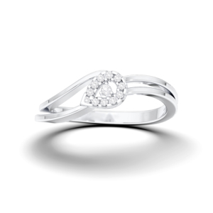 Juego de puntas de diamante de corte redondo de moissanita de 0,08 quilates, anillo elegante y romántico hecho en oro sólido de 10K, 14K, 18K - Product Image 3