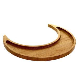 MANGUE EN BOIS DE BONNE QUALITÉ DESIGN RAMADAAN EID SPÉCIAL LUNE DATES & FRUITS SECS CHOCOLAT SUCRES PLATEAU DE SERVICE DÉCORATIF - Product Image 1