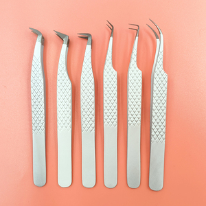 Kit de pinces à cils violet plasma de marque privée pince à épiler volume droit embout fibre à fixation forte extension de cils personnalisée - Product Image 6