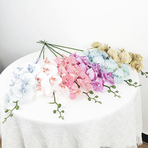 กล้วยไม้ผีเสื้อประดิษฐ์8หัวสำหรับตกแต่งบ้าน-สัมผัสเหมือนจริง - Product Image 2