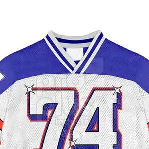 Maillot de football classique à manches courtes respirant, taille plus, inspiré de l'ancienne école, design rétro vintage pour équipe - Product Image 4