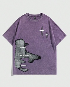 100% Cotton Oversized Heavy Unisex T-Shirt Custom Printing Plain <b>Blank</b> Men's T-Shirt High Quality - Product Image 6