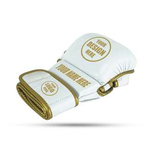 Gants personnalisés UFC MMA Gants de combat en cuir de vachette de couleur unique Gants d'entraînement pour enfants 8oz 12oz 16oz - Product Image 6