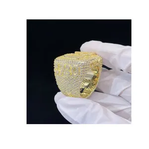 Новейшее дизайнерское 925 Серебряное кольцо с бриллиантами в стиле хип-хоп