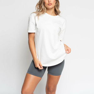 Camiseta extragrande de algodón orgánico 100% para mujer, camiseta personalizada lisa de nuevos estilos, camiseta promocional al por mayor - Product Image 5