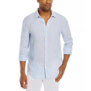 Camisa de lujo personalizada para hombre estilo de negocios delgada suave comodidad estilos ajustados camisa de vestir informal de manga larga para hombres - Product Image 6
