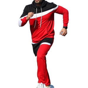 Survêtements d'hiver coupe normale imprimés avec logo personnalisé bon marché pour hommes Ensembles de vêtements d'extérieur de sport de haute qualité en tricot - Product Image 4