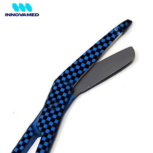 Innovamed Nouvelle arrivée Blue Checkers Lister Ciseaux à pansement en acier inoxydable 5.5 Ciseaux de chirurgie manuelle - Product Image 6