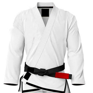 Conjuntos de uniformes de Judo Unisex de alta calidad 100% algodón transpirable de secado rápido últimos diseños posición del logotipo frontal ropa de artes marciales - Product Image 4