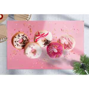 Tapis en forme de beignets, Tapis doux et délicieux, Tapis roses, Tapis modernes, Tapis en chenille - Product Image 1