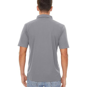 เสื้อโปโลผู้ชาย ผ้าคอตตอน 100% ทอลายถัก แห้งเร็ว แขนสั้น สำหรับตีกอล์ฟ ไม่ยับง่าย - Product Image 2