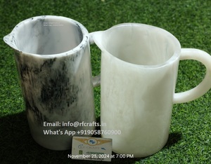 Jarras de resina con patrón navideño moderno, hecho a mano diseño abstracto, jarra ecológica, tazas de jarra, juego de tazas de café para vajilla - Product Image 6