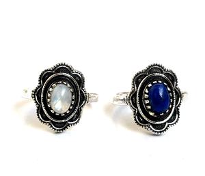 Fashionable New Versatile Stones <b>Rings</b> Moonstone lapislabradorite amethyst Stone Hollow <b>Opening</b> <b>Rings</b> - Product Image 3