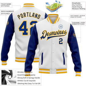 Baseball <b>Varsity</b> <b>Jacket</b> For <b>Men</b> Fashion Stylish Wool Blend Letterman Coat Casual Outerwear Winter Warm College Street Outfit - Product Image 2